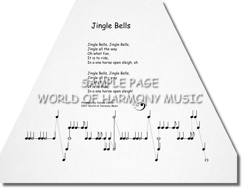 Jingle Bells Sample Pages - Beauty And The Beast Zither (812x632), Png Download