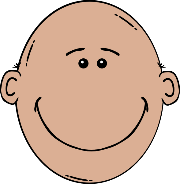 How To Set Use Bald Happy Man Clipart (588x599), Png Download