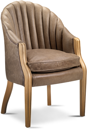 Old English Leather Chair (400x460), Png Download