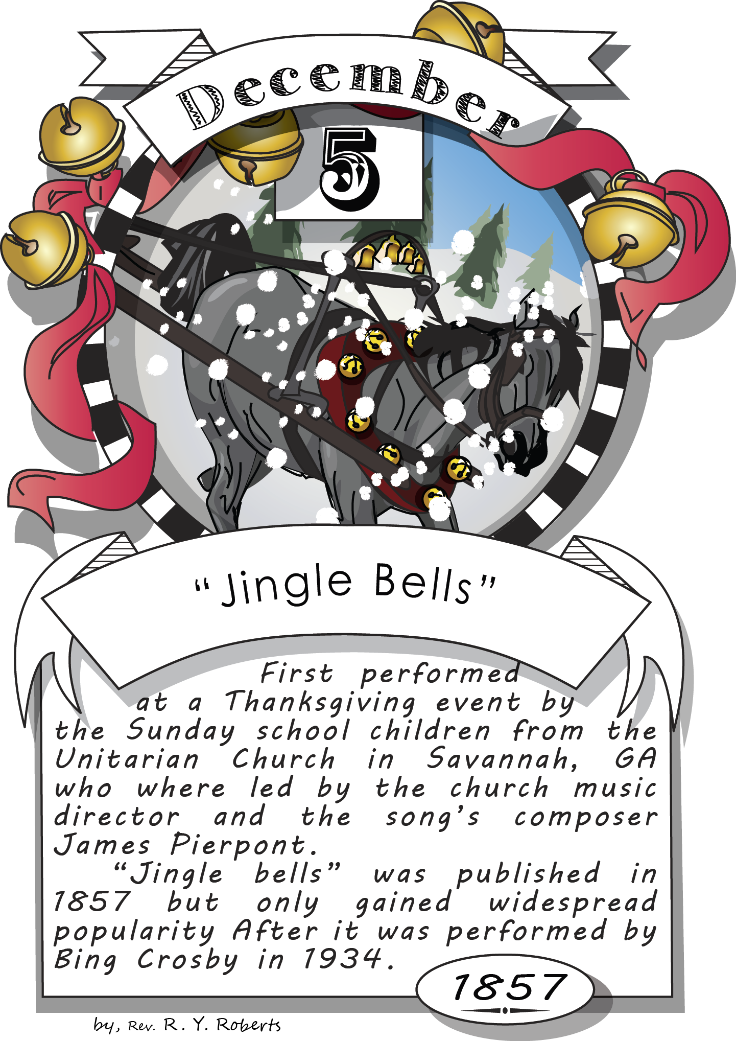Download December Fifth, "jingle Bells" - Cartoon - Full Size PNG Image ...