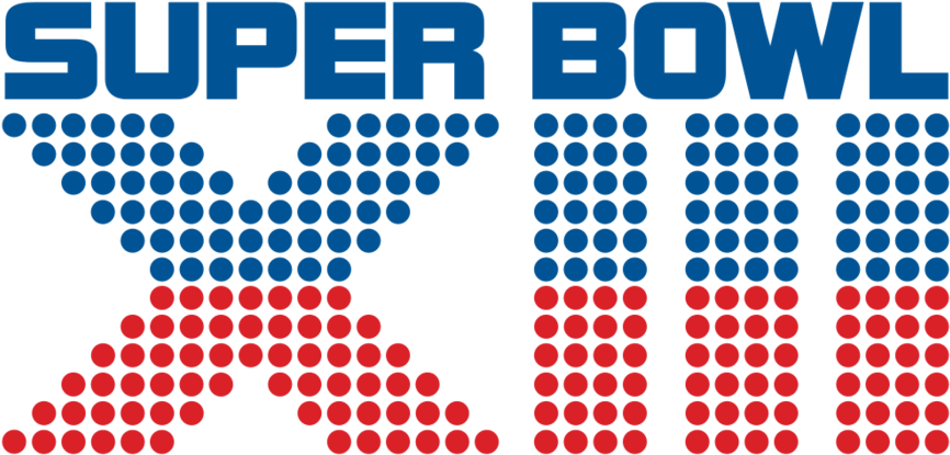 Super Bowl Xiii Logo Clipart Super Bowl Xiii Pittsburgh - Super Bowl Xiii Logo (899x446), Png Download