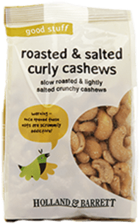 Holland & Barrett Roasted & Salted Cashew Nuts 250g - Holland & Barrett Roasted & Salted Curly Cashews (350x350), Png Download