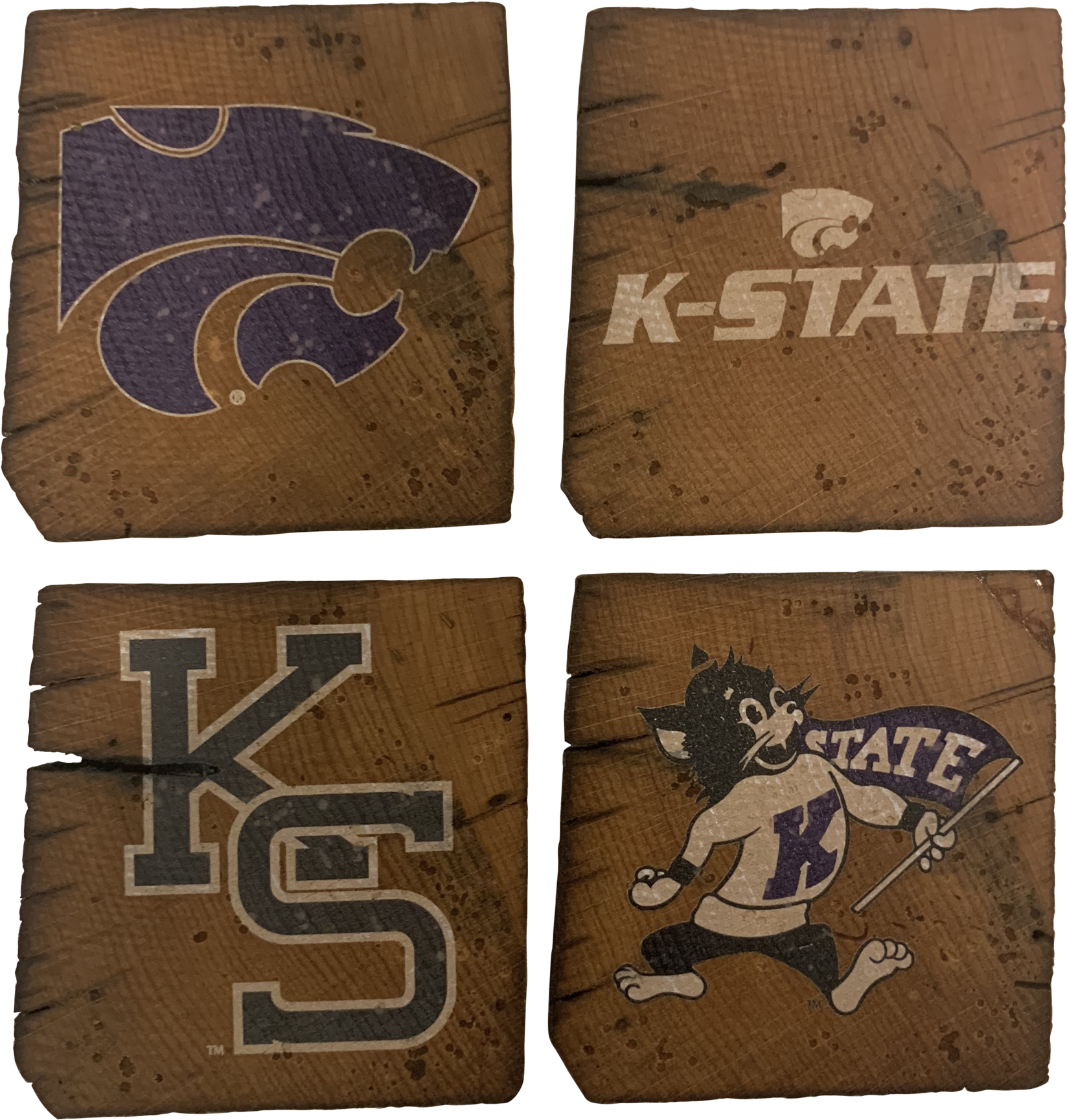 Kansas State University Reclaimed Barn Beam Coaster (2000x2000), Png Download