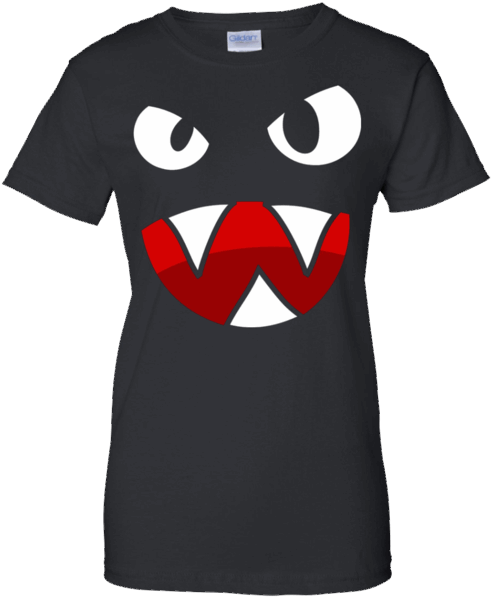 Spooky Face Shirt, Scary Angry Face Pointy Teeth T-shirt (600x600), Png Download