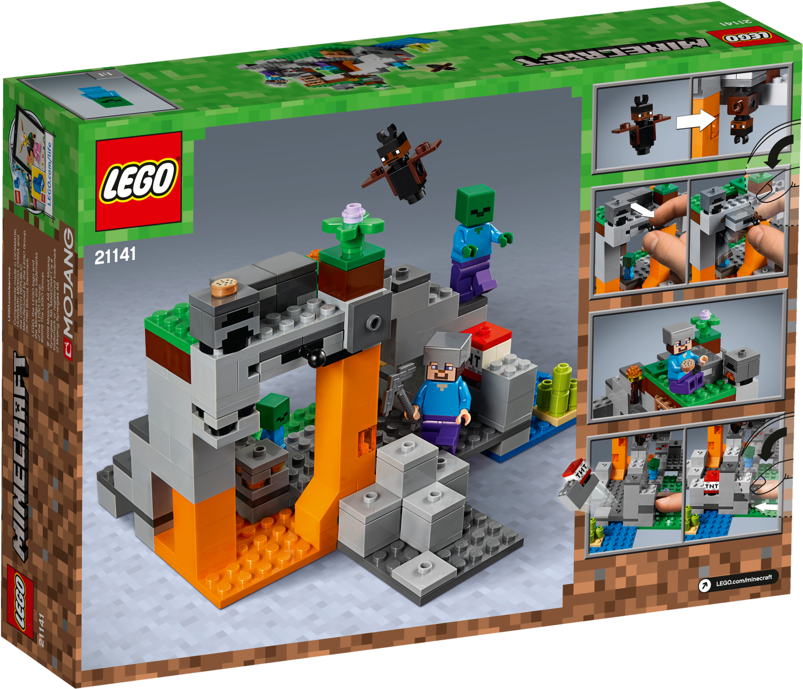 Lego 21141 Minecraft The Zombie Cave (2400x1800), Png Download
