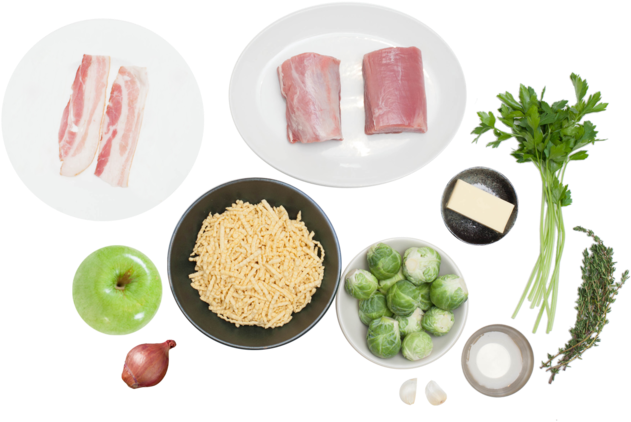 Pan Roasted Pork Tenderloin With Brown Butter Spaetzle, (700x495), Png Download