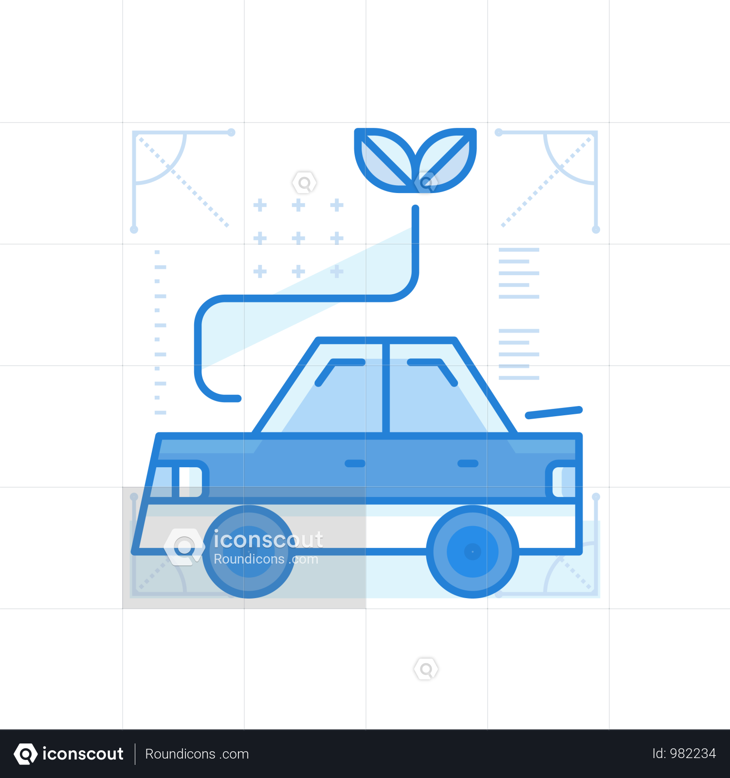 Pollution Free Car Illustration (1500x1600), Png Download