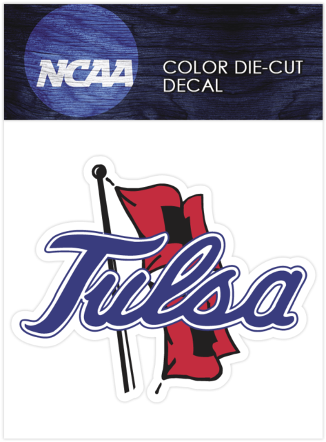 Tulsa Golden Hurricane Logo Ncaa Die Cut Vinyl Car (640x640), Png Download