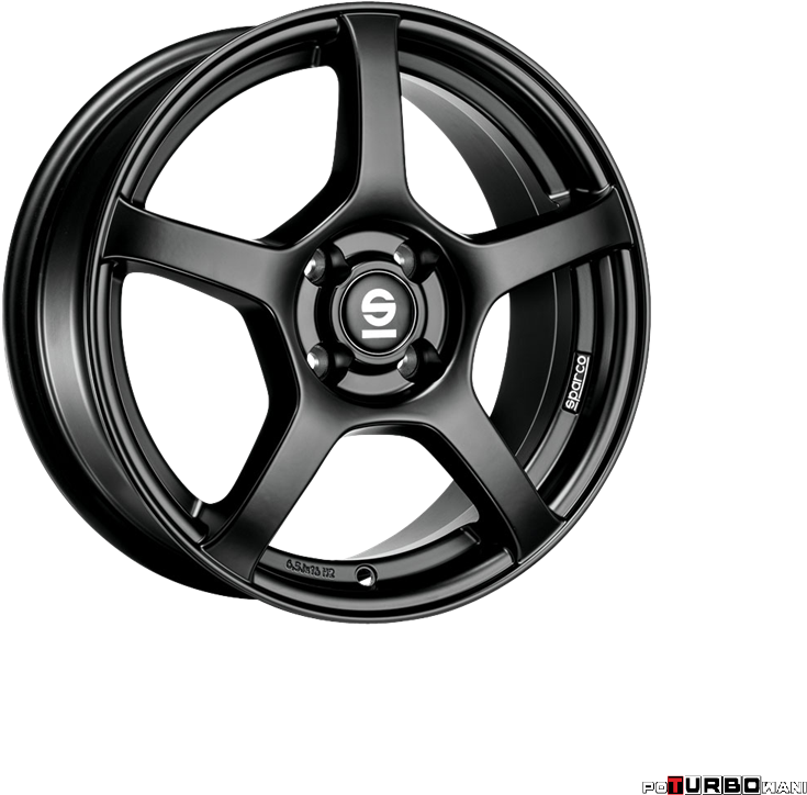 Sparco Rtt Black 6,5x16 Et46 (900x900), Png Download
