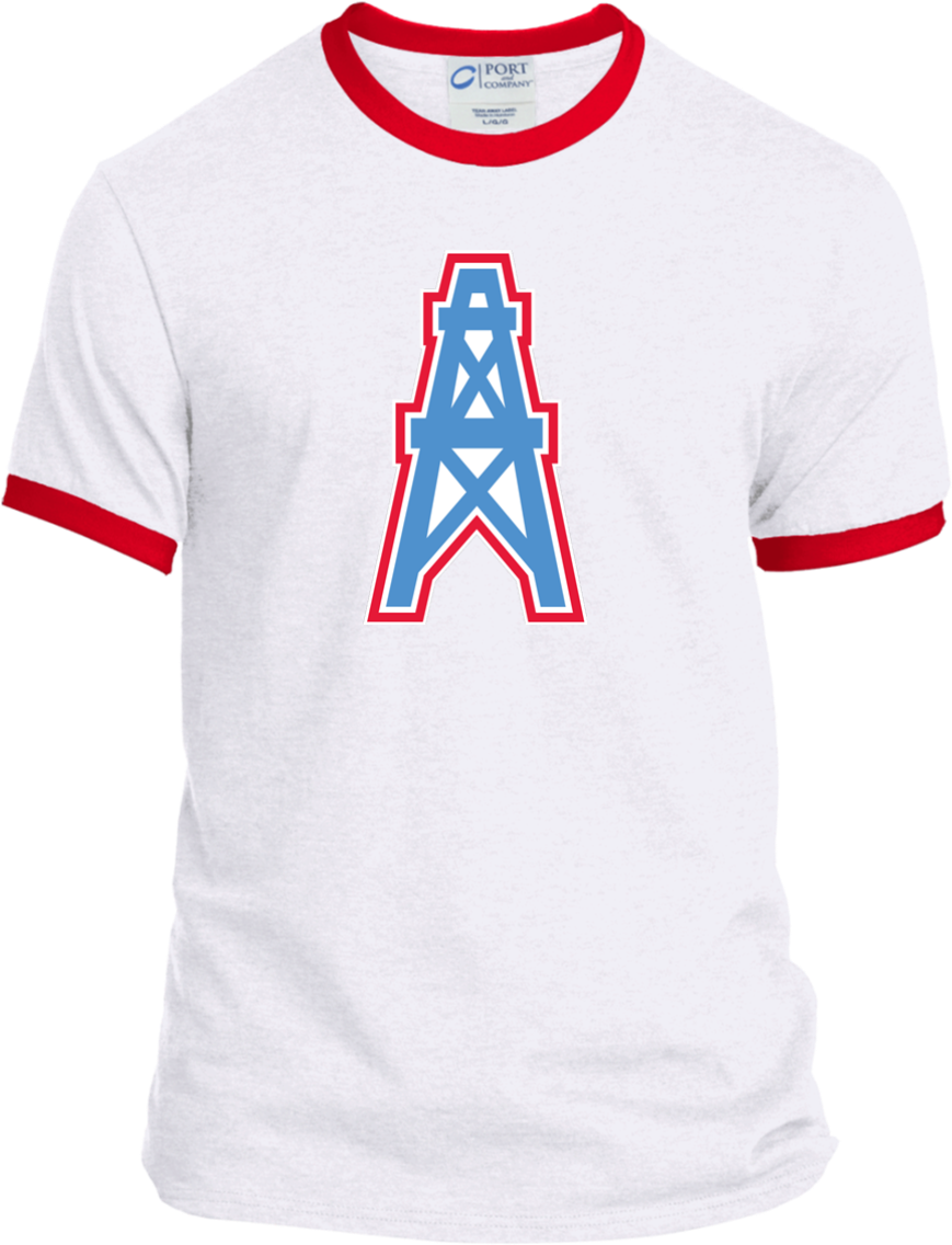 Houston Oilers Pc54r Port Amp Co Ringer Tee (1155x1155), Png Download