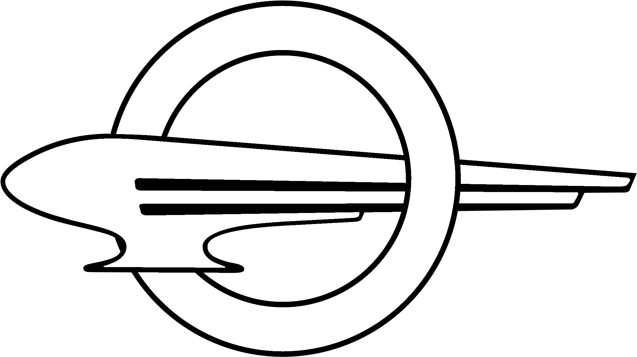 Opel Logo Black And White (2400x2400), Png Download