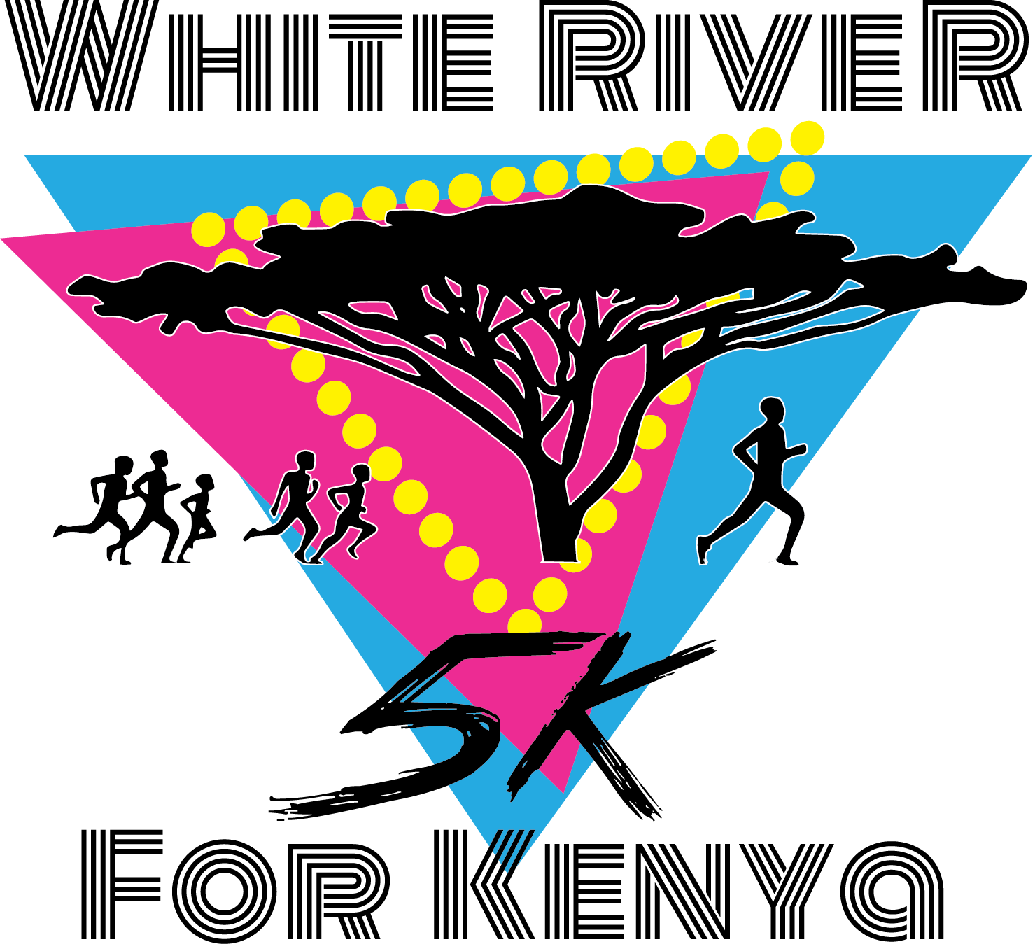 3whiterivermarathon Logo 80s 5k (1479x1349), Png Download