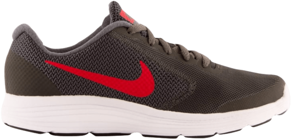 Girls Nike Free 3 Grey And Red (640x640), Png Download