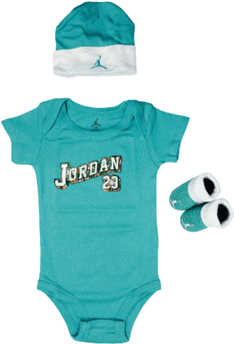 Jordan Baby Clothes 3 Piece Set Teal Jordan 23 Size (570x570), Png Download