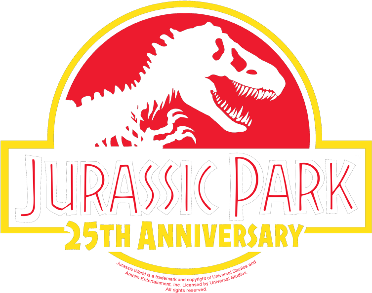 Jurassic Park 25th Anniversary Logo Juniors Premium (850x739), Png Download
