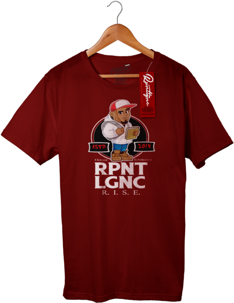 Mascot Logo Tee In Dark Red (1000x933), Png Download