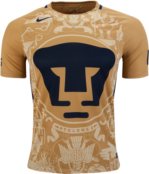 Unam Pumas 16/17 Home Soccer Jersey (600x600), Png Download