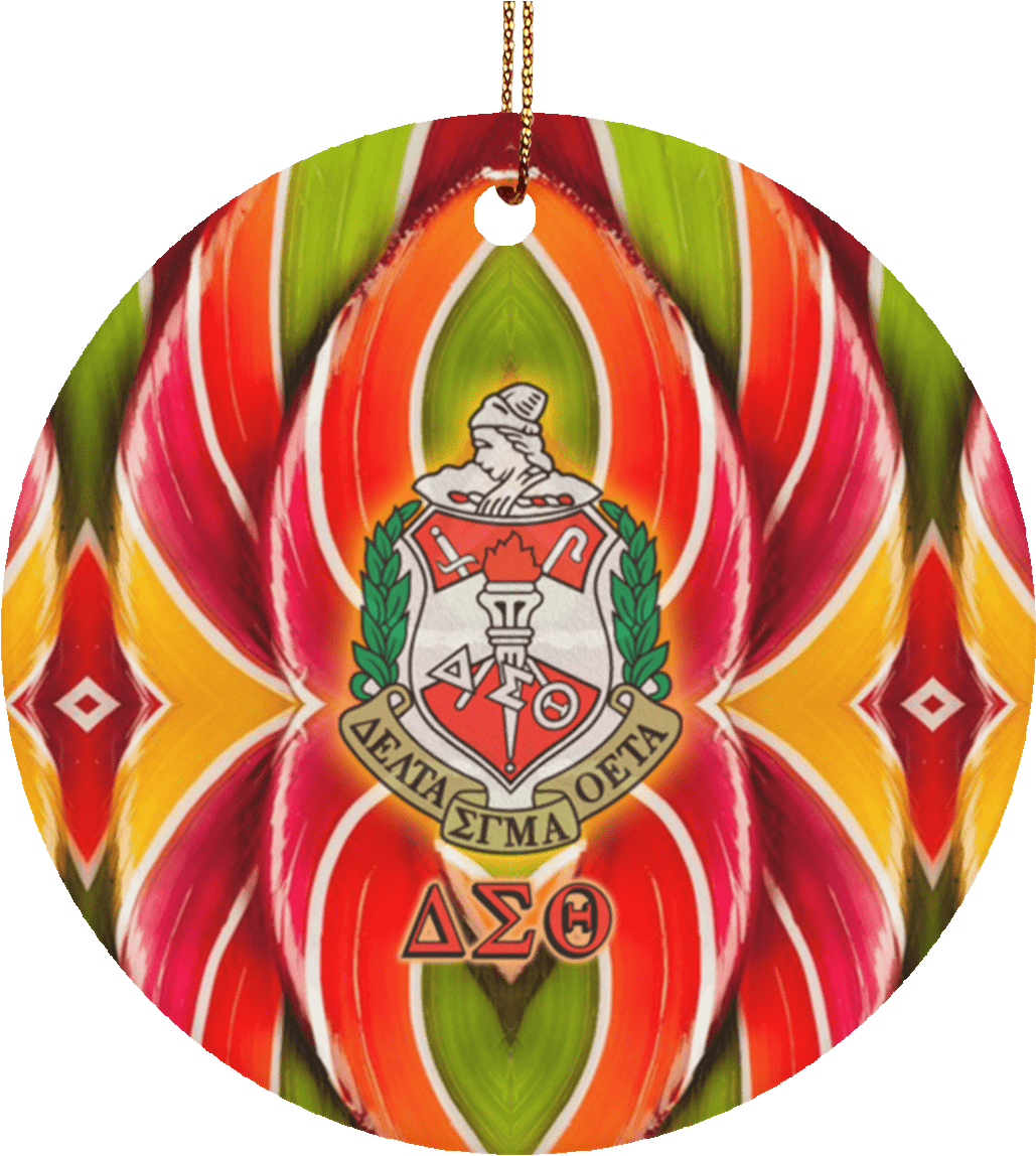 Delta Sigma Theta Circle Ornament (1155x1155), Png Download