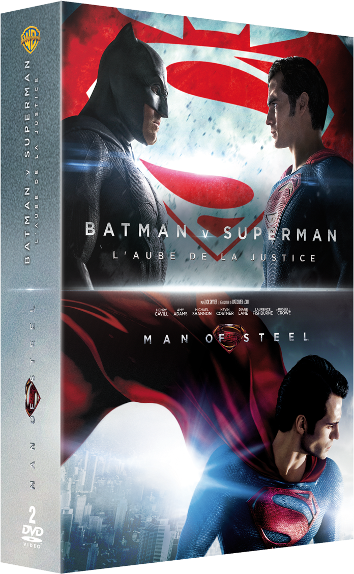 Coffret Batman Vs Superman/ Man Of Steel (800x1263), Png Download