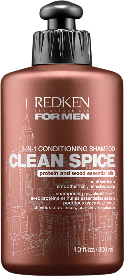 Redken For Men Clean Spice Shampoo 300ml (1000x1000), Png Download