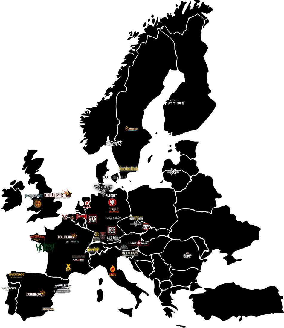 European Map Of Festivals In (950x1095), Png Download