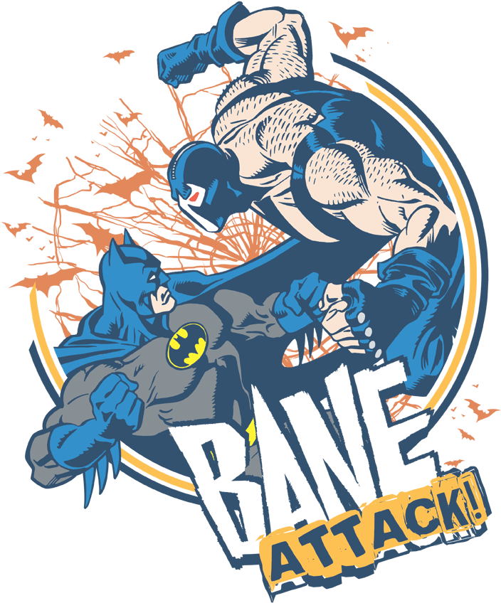 Batman Bane Attack Women's T-shirt (720x897), Png Download