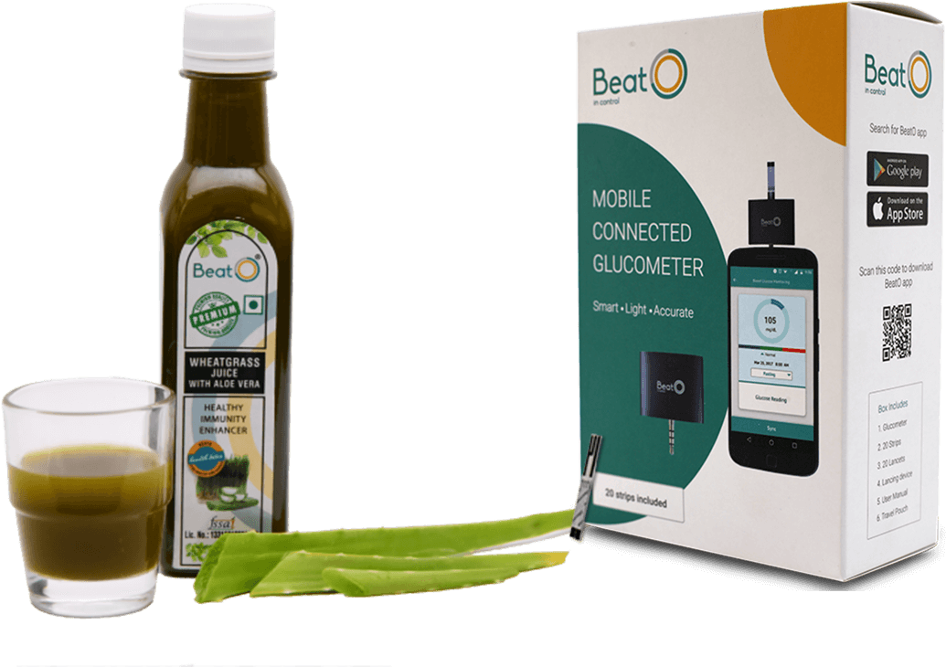 Smartphone Glucometer With Strips (1200x1200), Png Download