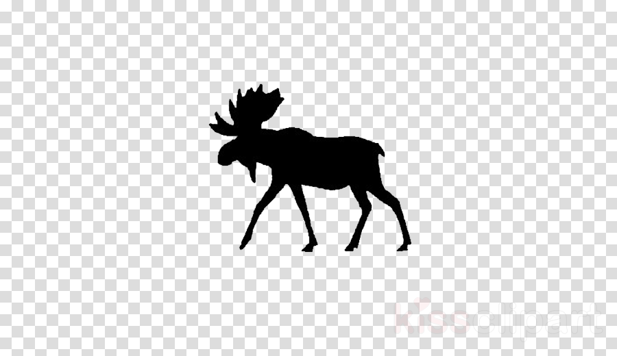 Moose Silhouette Vector Free Clipart Deer Clip Art (900x520), Png Download