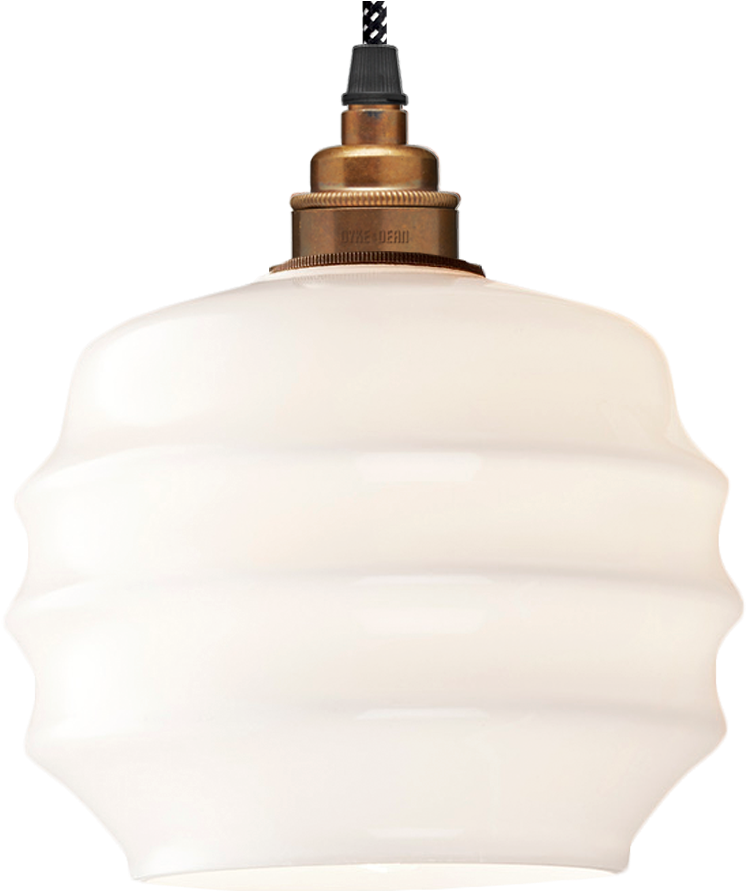 Glass Opal Ripple Pendant Shade Small (900x900), Png Download