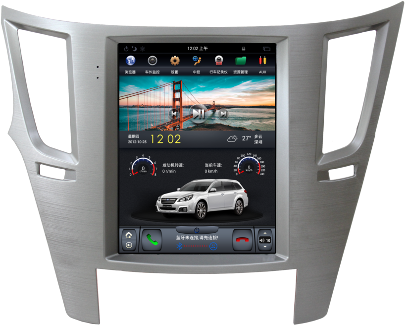 Radio Dvd Gps Android Tesla Style Subaru Legacy Ref (896x768), Png Download