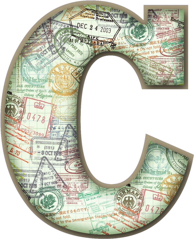 Love This C Of Cancelled Stamps (1024x1024), Png Download