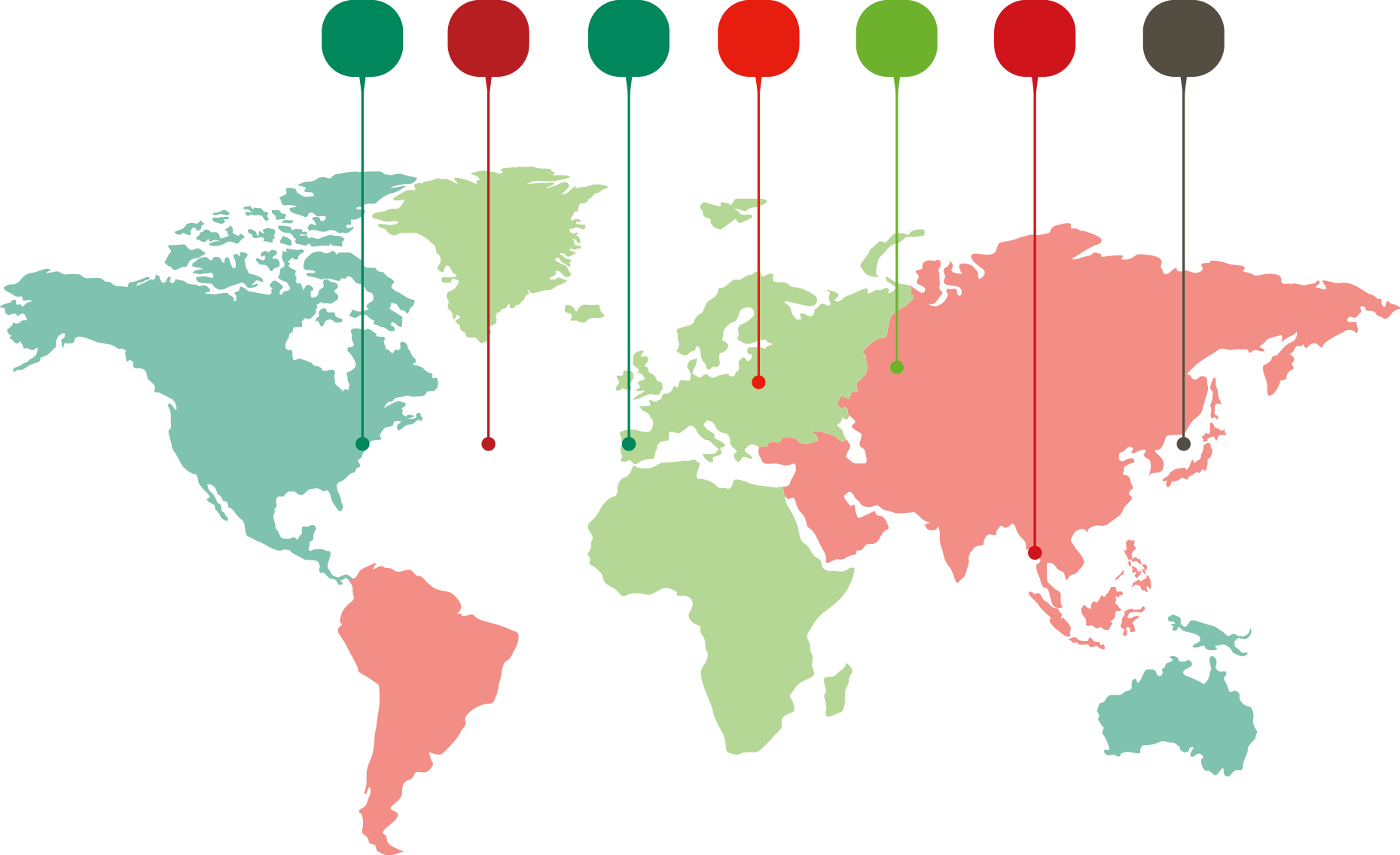 World Map Marker Vector Material 18591135 Transprent (1859x1135), Png Download