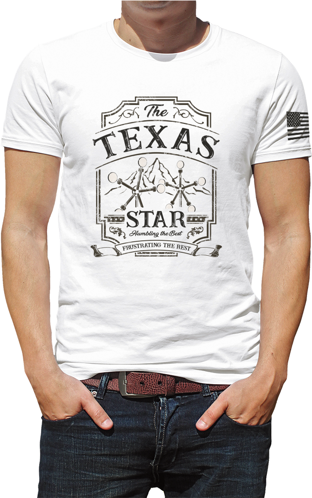 Texas Star T-shirt (1000x1000), Png Download