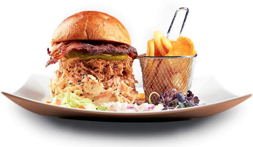 Pulled Pork Burger Sandwich (900x500), Png Download