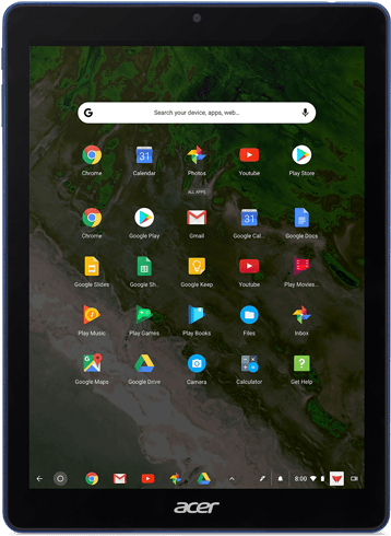 Acer Chromebook Tab 10 D651n Wp Launcher Open Play (750x500), Png Download