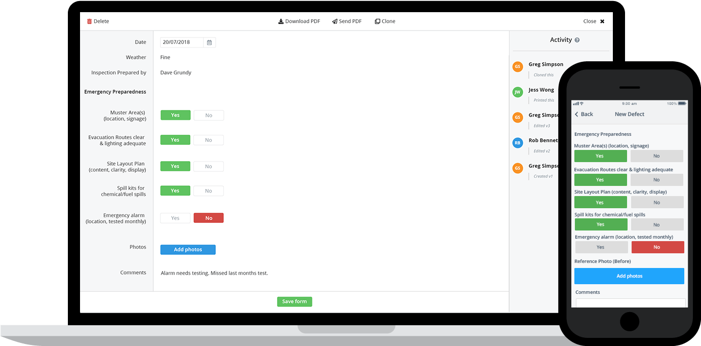 Complete Safety Checklists On Laptop, Phone Or Tablet (1400x700), Png Download