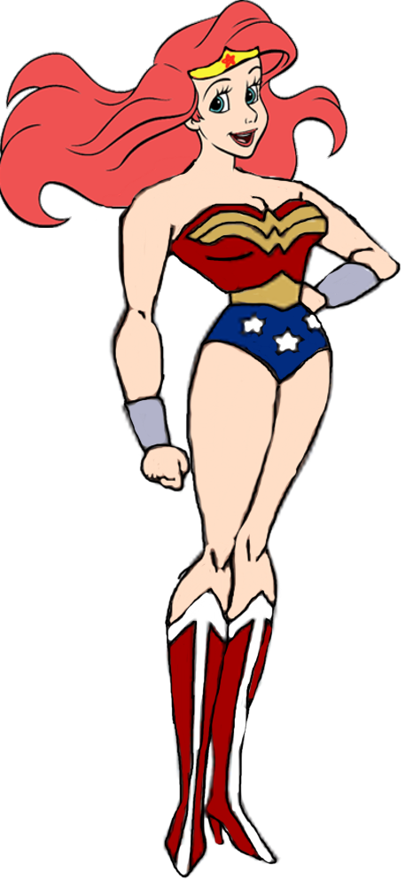 Ariel Clipart Avengers Clipart Wonder Woman Free Clipart (466x992), Png Download
