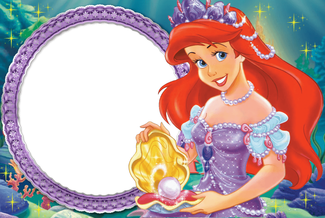 Marco Foto Princesa Ariel (1040x698), Png Download