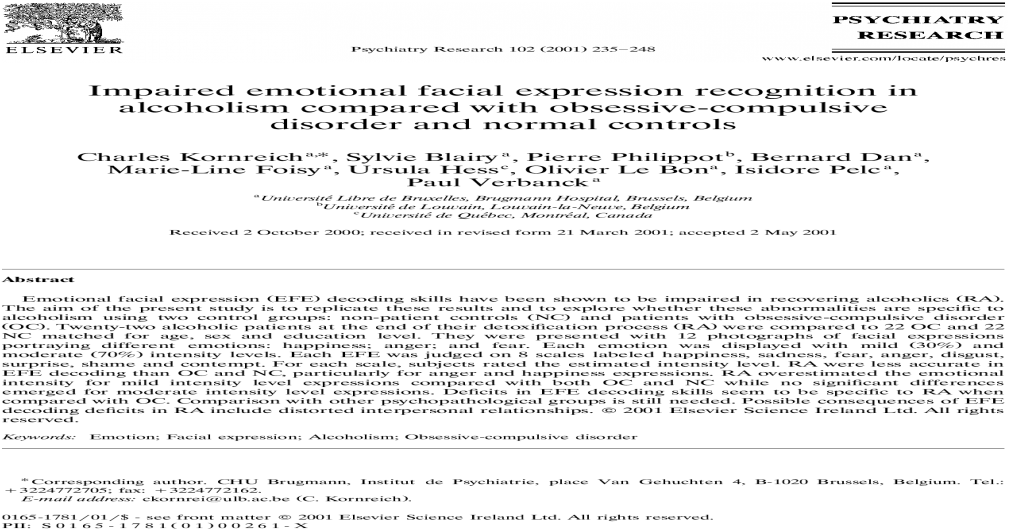 Impaired Emotional Facial Expression Recognition In (1200x630), Png Download