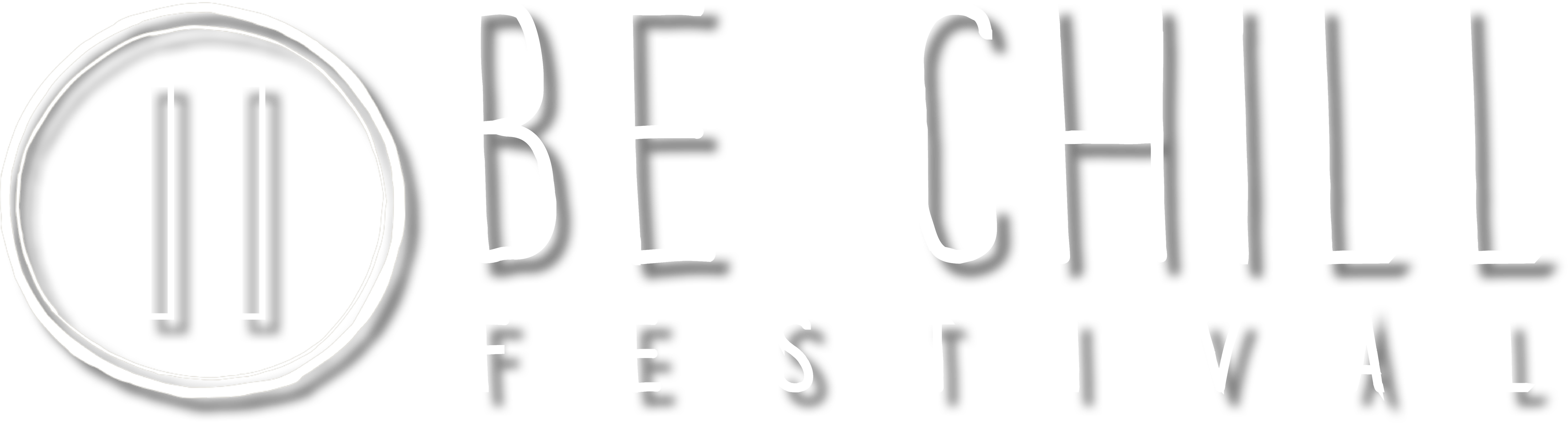 Logo Be Chill Final Blanc (7092x2625), Png Download