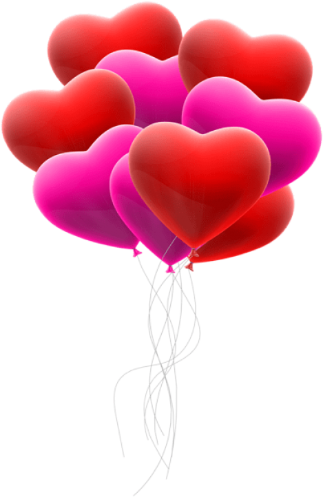 Free Png Download Hearts Balloon Bunch Transparent (480x722), Png Download