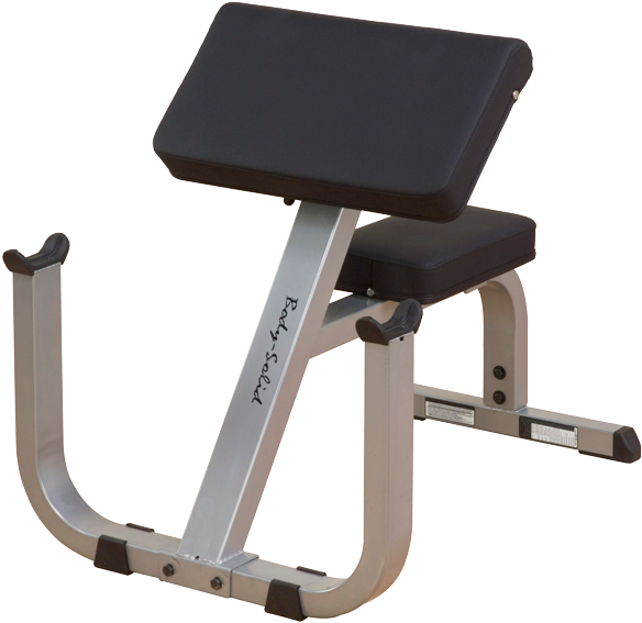 Body Solid 2" X 3" Preacher Curl Machine (600x600), Png Download