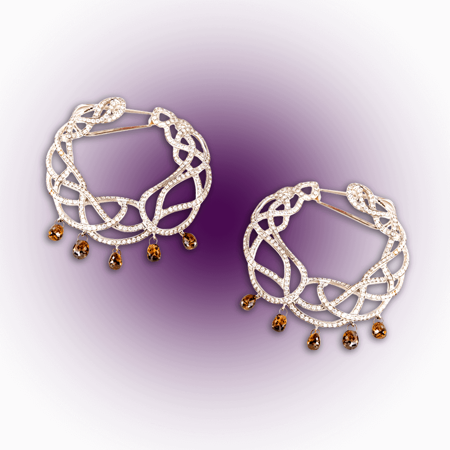 Fancy Diamond Earrings (885x885), Png Download