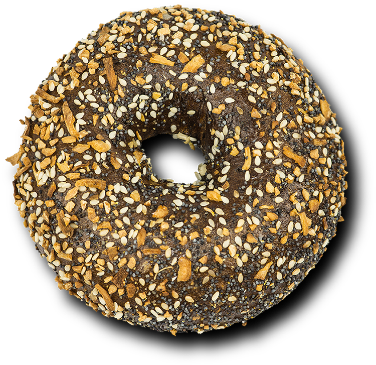 Bagel Pumpernickel Rye Everything (800x740), Png Download