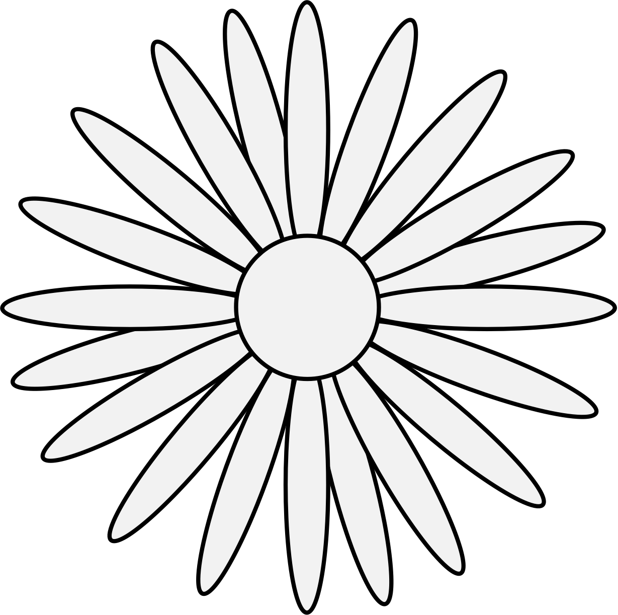 Daisy Heraldic Art (1229x1222), Png Download