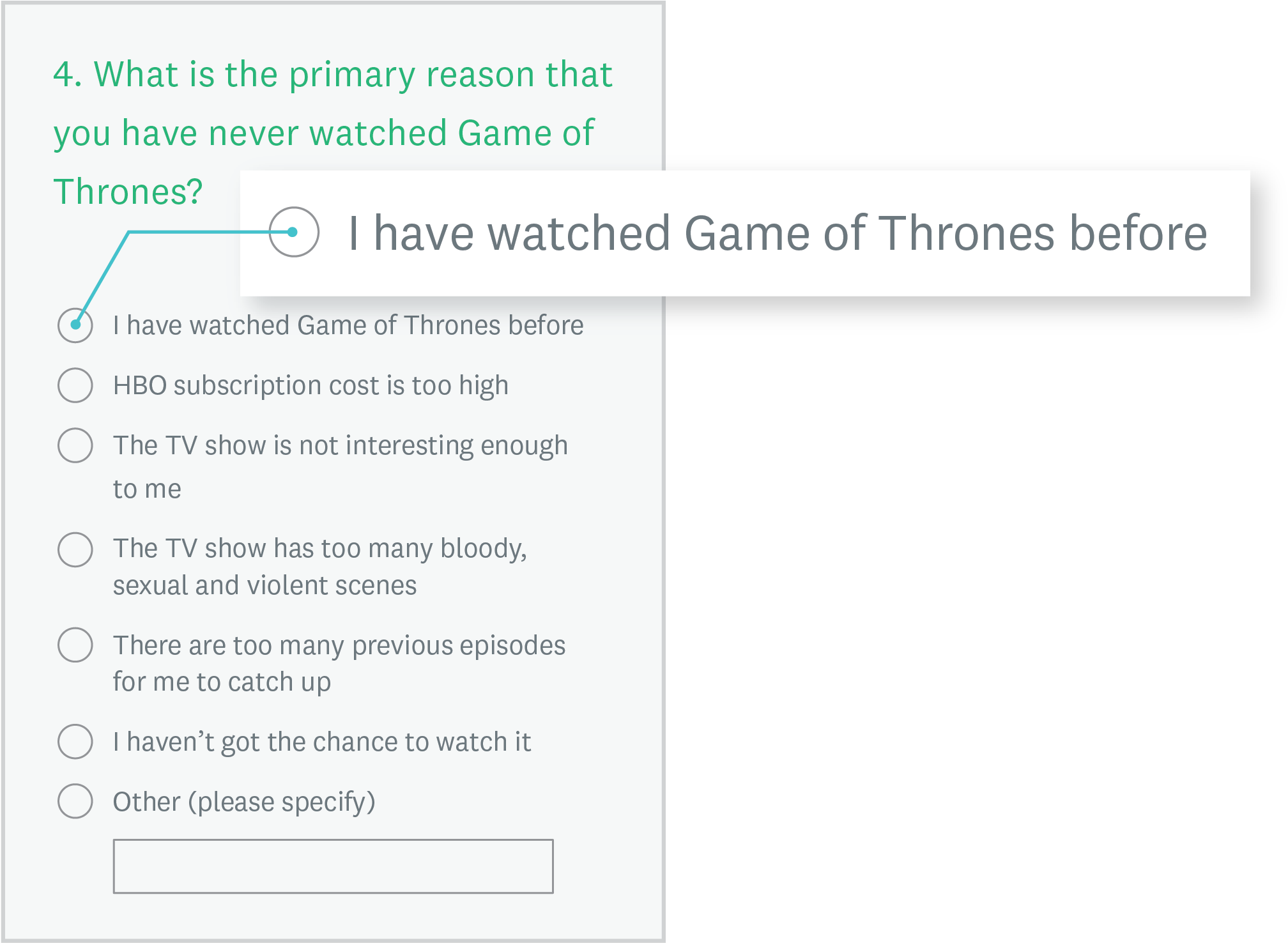 Game Of Thrones Question Without Skip Logic (2087x1492), Png Download