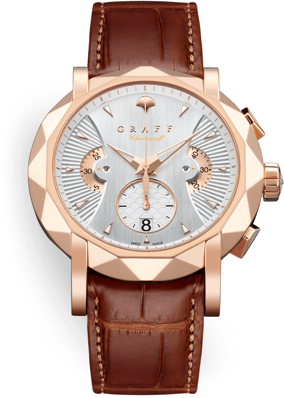 A Graff Men's Chronograff 45mm Watch With Rose Gold (700x1000), Png Download