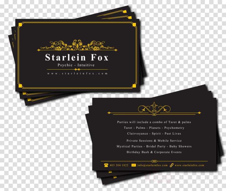 Psychic Business Card Clipart Business Card Design (900x760), Png Download
