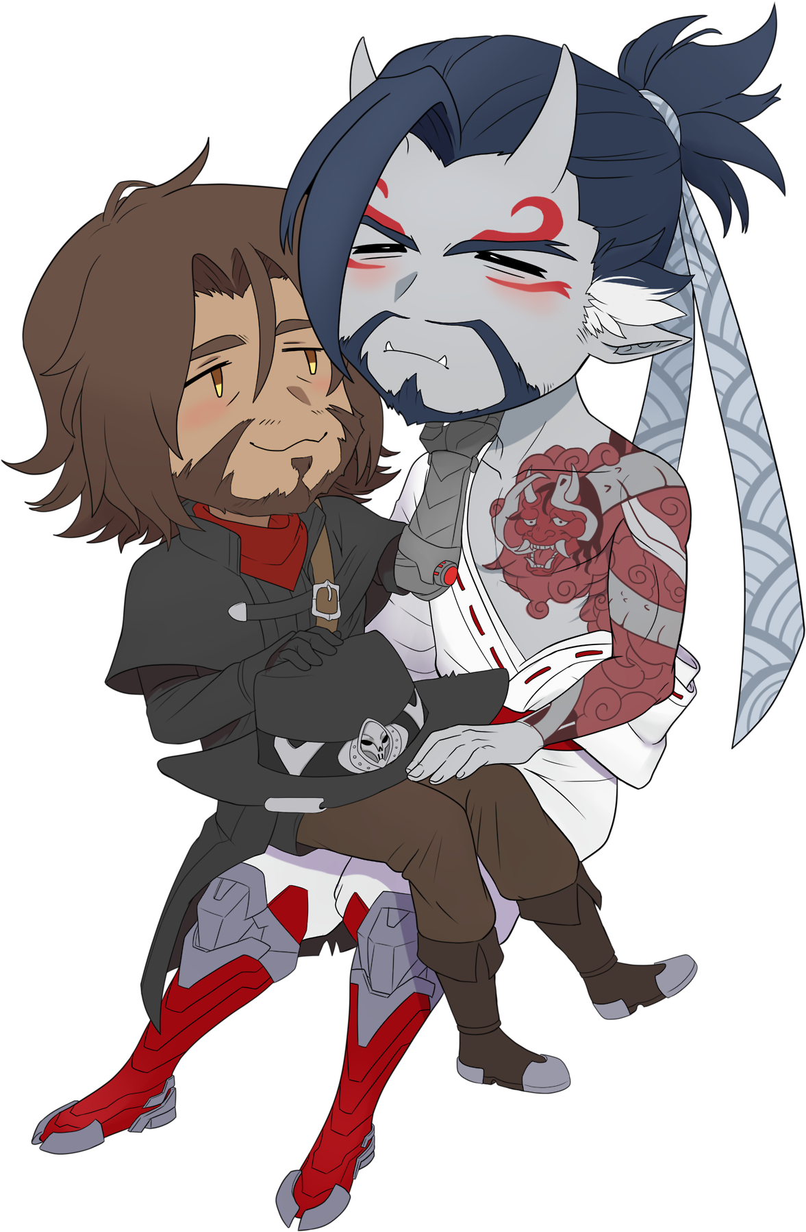 Eeee A Chibi Commission Made By @jin-nyeh They're So (1280x1915), Png Download