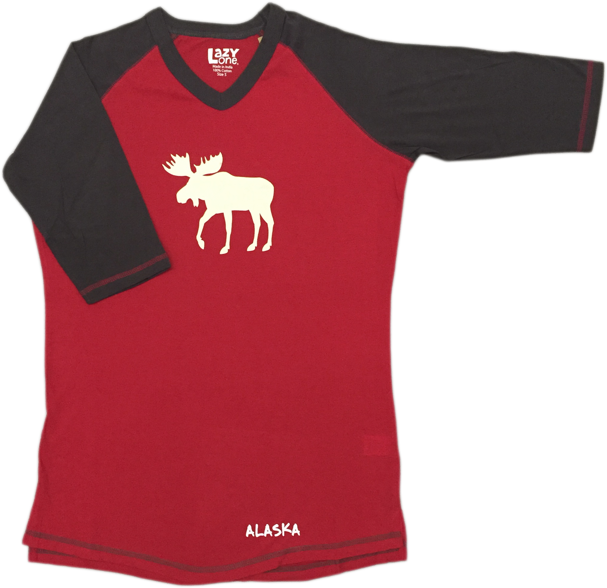 Fair Isle Moose Ladies Pj Tee (2018x1955), Png Download